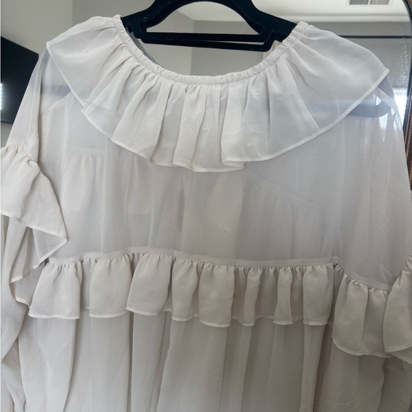 H&M Cream Ruffle Blouse - Picture 4 of 6
